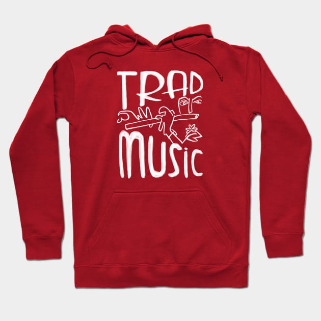 Irish Music, Irish Trad Sessions Ireland Hoodie by badlydrawnbabe